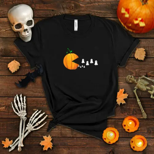 

Funny halloween gift t shirt Pumpkin Eating Ghost tee