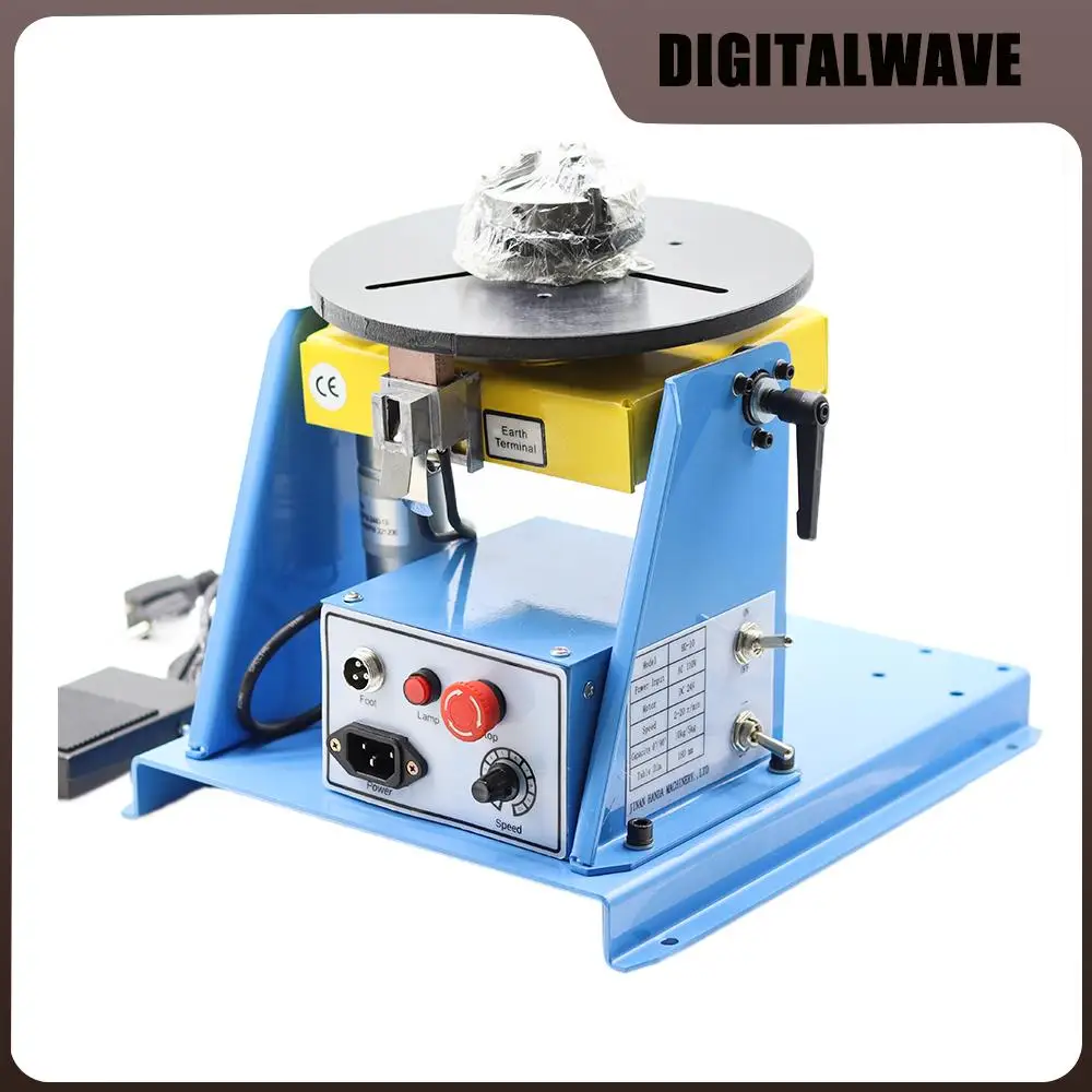 

220V BY-10 10KG welding turntable rotator for pipe or circle workpiece welding positioner with K01-65 mini chuck cartridge M14