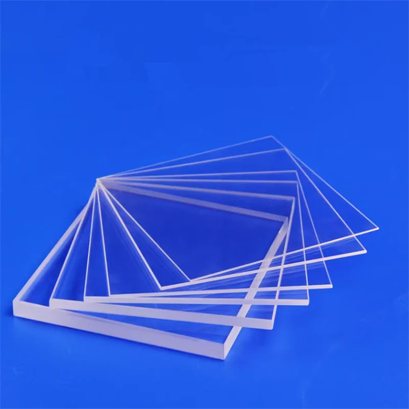 2pcs 150*150*3mm Clear silica quartz plate  transparent fused quartz glass sheet