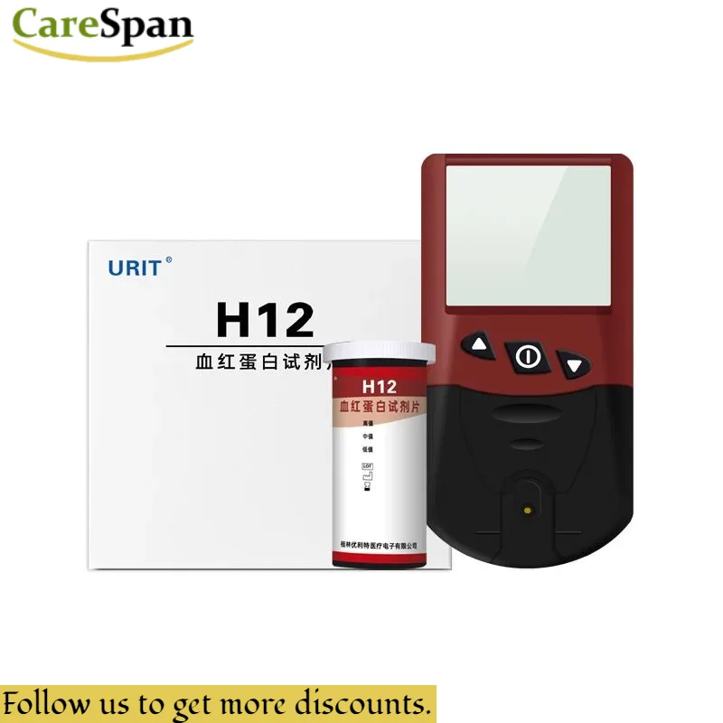 Analizador de Hemoglobina URIT H12, Medidor de Anemia para Uso en Casa, Tiras Reactivas, Lancetas, Prueba de Sangre, Medidor de Hemoglobina, Hemoproteína