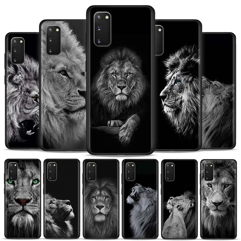 Lions Silicone Phone Case For Samsung Galaxy S23 S21 S20 S22 Ultra S20 FE S10 5G S8 S9 Plus S10e S10 Lite Cover Coque