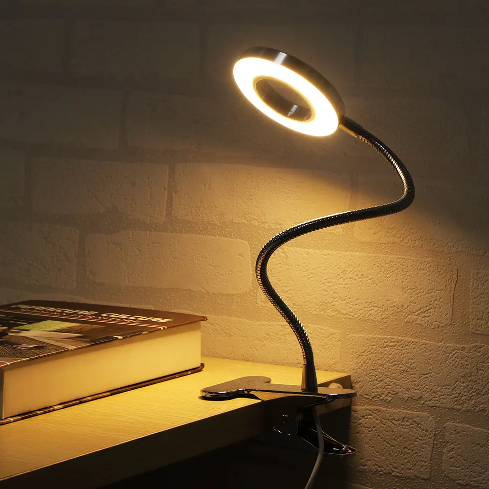 

Table Lamp Bedroom Light USB LED Eye Protection Clip-On Desk Lamp Flexible Nightlight Foldable Reading Lamp For Travel