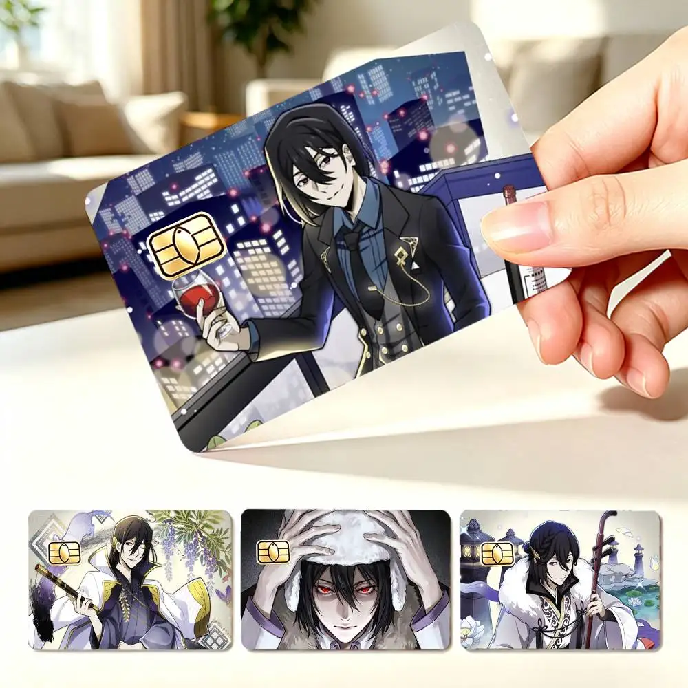 Fyodor D From B-Bungo Stray Dogs   4pcs 1Set Card Stickers Small Waterproof Chip 4PCS Card Sticker Anti-Scratch