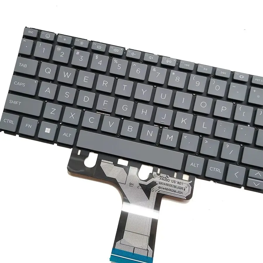 Teclado retroiluminado estadounidense para HP Pavilion 15-FC000 15Z-FC 15-FC0101AU 15-FC0050AU 15-FD Series NSK-X4SNQ N32715-171 Notebook gris