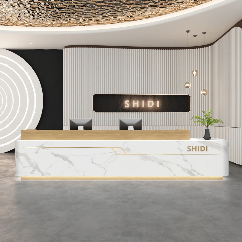 Meuble de Réception Moderne sur Pied, Pupitre, Accessoires de Restaurant