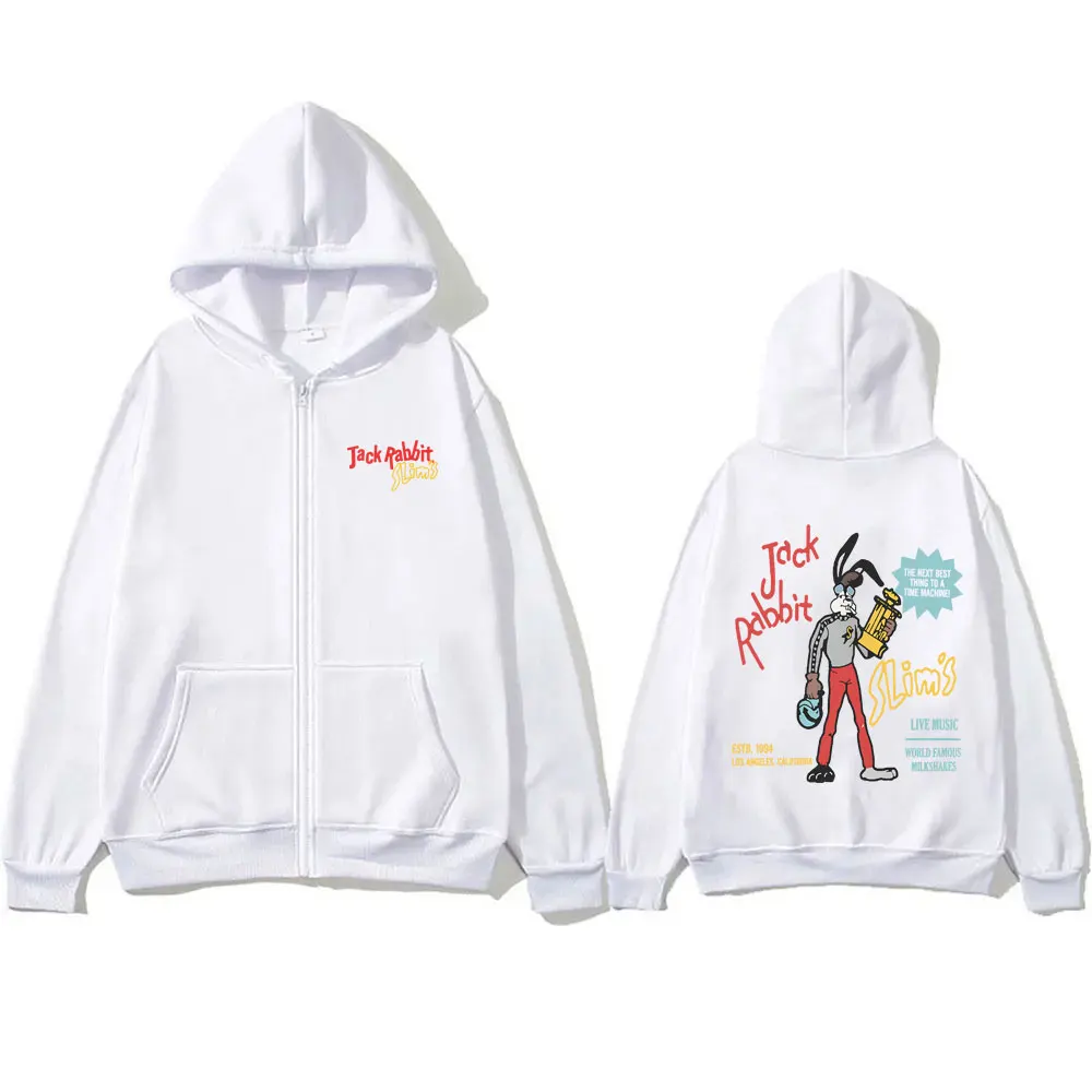 Movie Pulp Fiction Jack Babbit Slims Zipper Hoodies Director Quentin Tarantino Zip Up Hoodies Male Gothic Vintage Zip Up Jacket