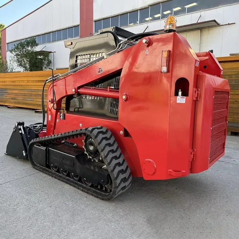 Hydraulic Self Leveling Bucket Skid Steer Loader Prevent Material Spilling Farm Soil Loading Road Repair Compact Diesel