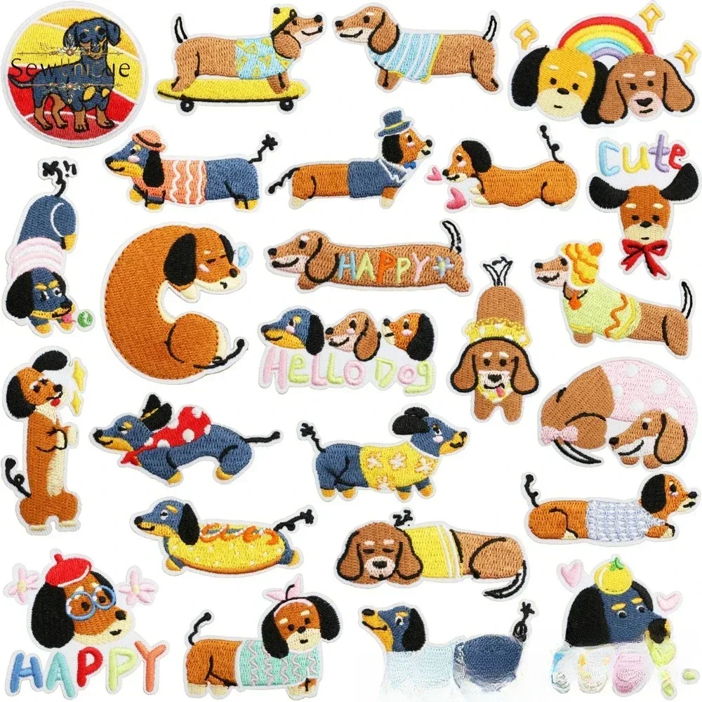 الكورية لطيف الكلب الألماني التطريز القماش ملصق DIY حقيبة فستان جرو التصحيح الكي DIY بها بنفسك لوازم خياطة الملابس #2