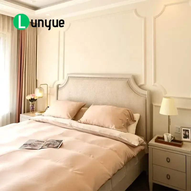 French Classic Luxury Solid Wood Bed Frame White Washed Kara Wood Cole Style Elegant Bedroom Furniture Durable Sturdy Design
