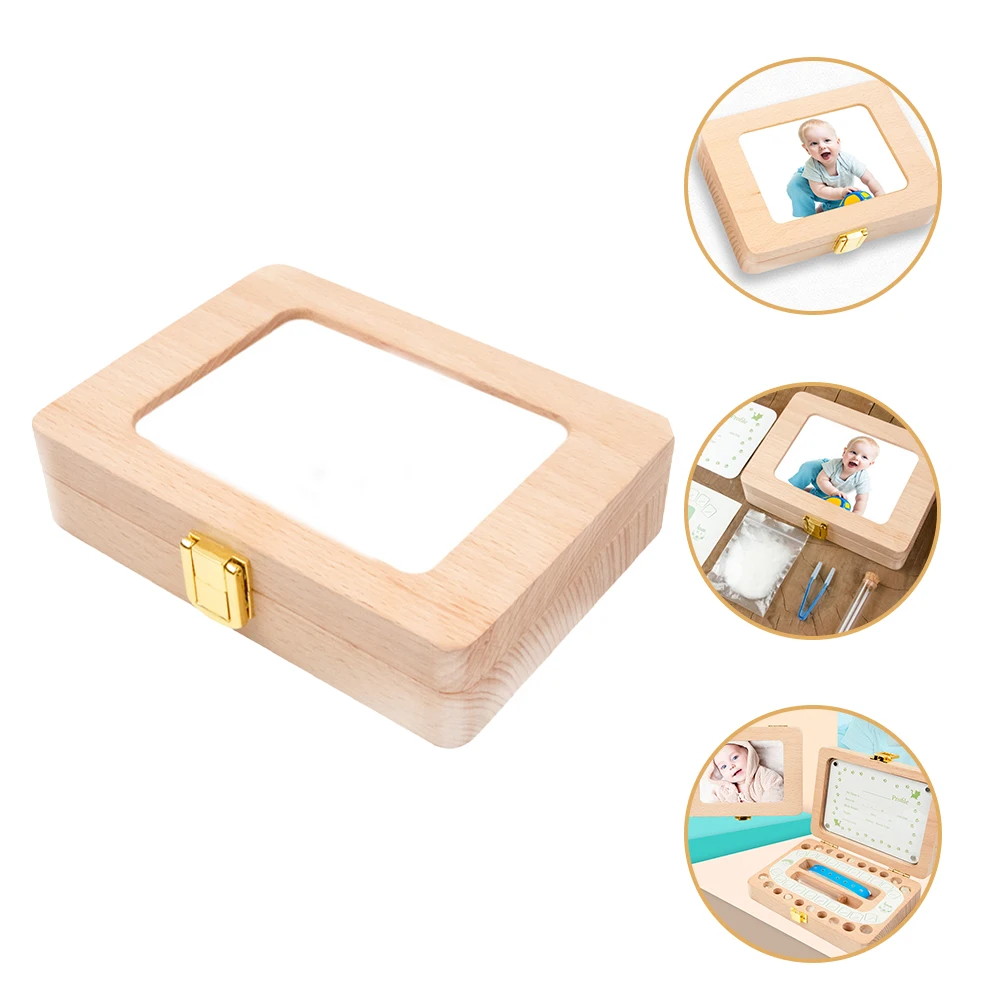 

Teeth Storage Wooden Tooth Holder for Keepsake Durable Practical Gift Christmas Birthday Box Tooth