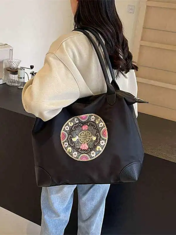 new-travel-bag-large-capacity-handheld-check-in-bag-lightweight-maternity-storage-transportation-chinese-style-leather-bag