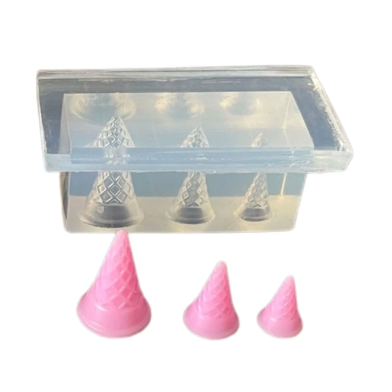 Play Miniature Mould Ice Cream Cones Mold for Food Enthusiasts Jewelry Tool