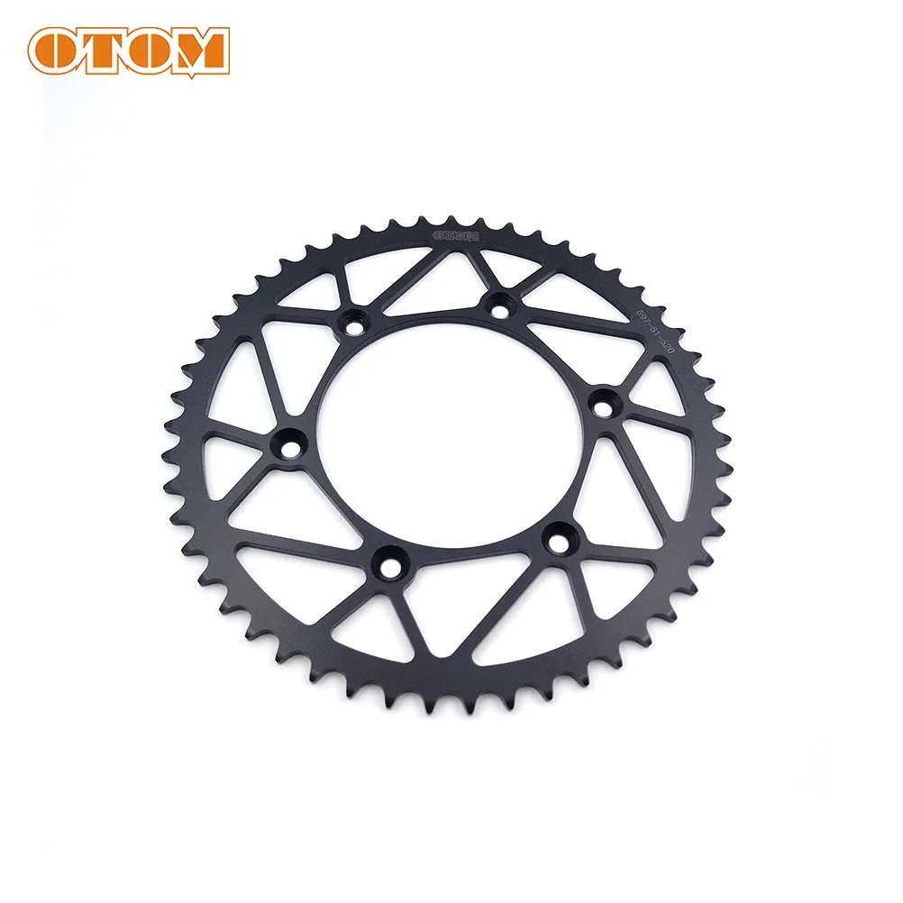 OTOM Motorcycle Rear Sprocket 520 Chain 51T 52T Carbon Steel Back Sprocket Cog For KTM HUSQVARNA GASGAS SXF EXC XCW SMR TC FC TE