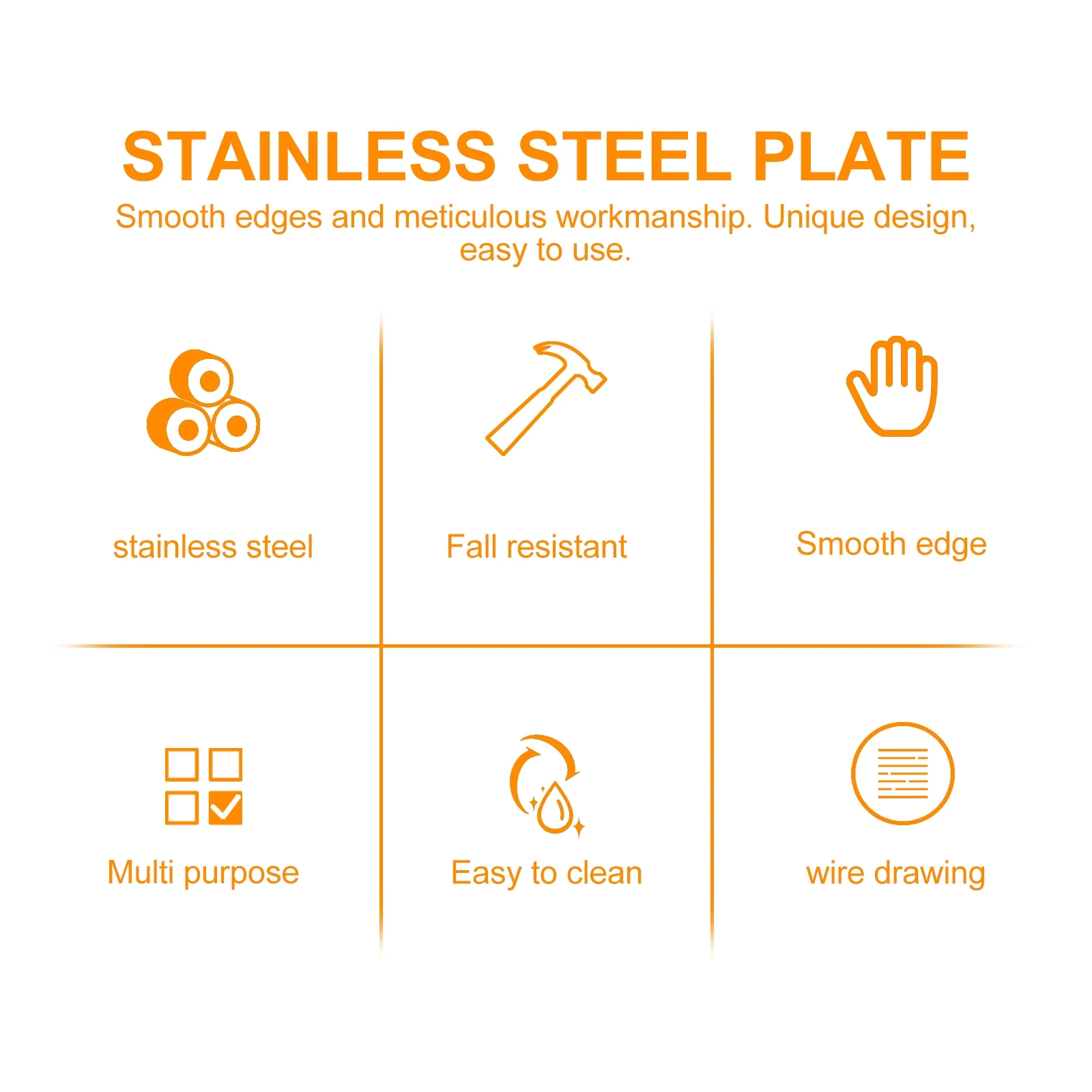 

Stainless Steel Barbecue Pan Storage Bakeware Dish Serving Biscuits Plate Oven