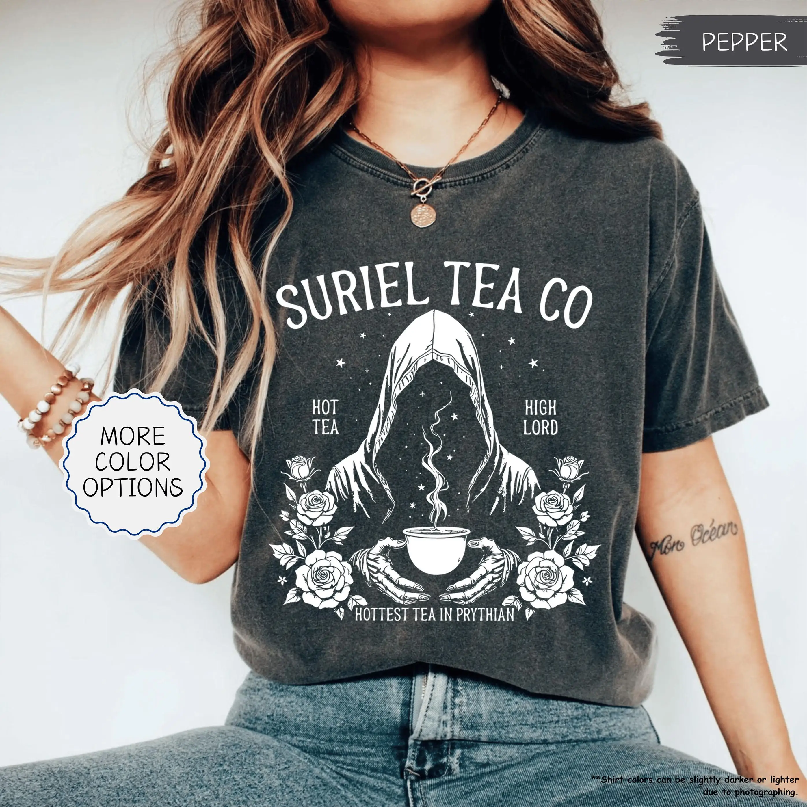 Comfort Colors® Suriel Tea Co Shirt, Fantasy Reader Shirt, Acotar Shirt, A Court of Thorns and Roses T-Shirt, Bookish Gift