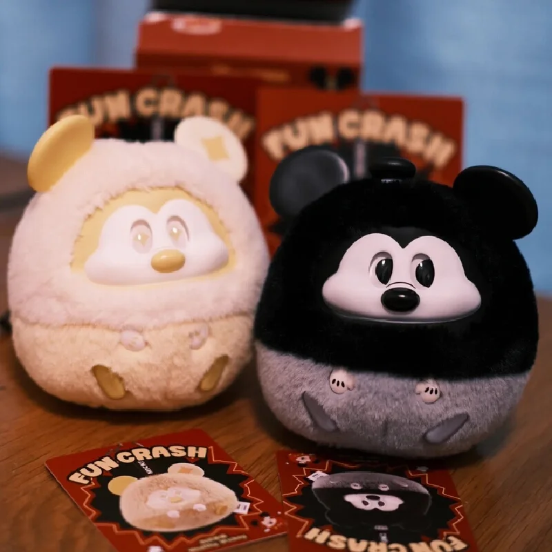 Authentic Disney Mickey Fun Collision Series Blind Box Vinyl Doll Cute Backpack Pendant Keychain Kawaii Pendant Fine Gift Toy