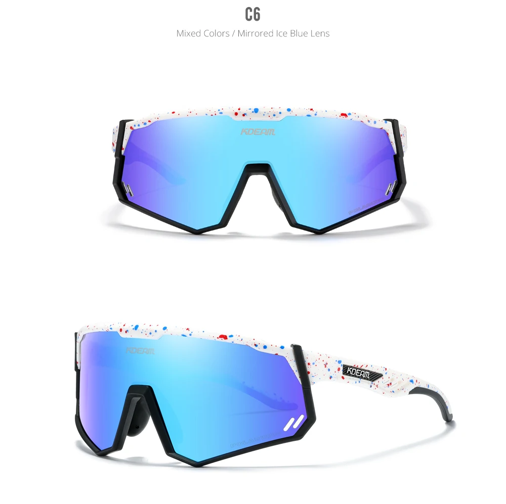 Kdeam High-End-Sports onnen brille polarisierte Herren-Fahrrad brille abnehmbarer Tr90-Rahmen und Nasen pads leicht auszu tauschen – Detail 30