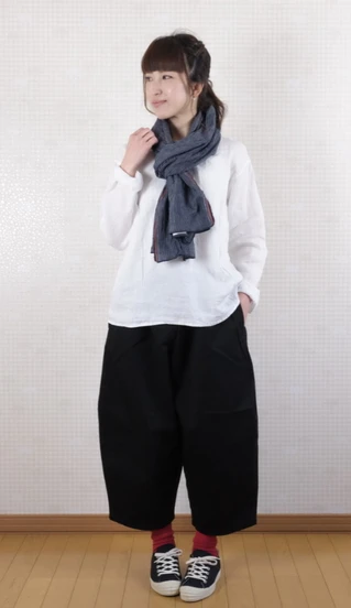 Calças Casuais Retro de Cintura Alta, Largas e Soltas, 100% Algodão, Moda Feminina, Nova Coleção de Outono, Cor Pura