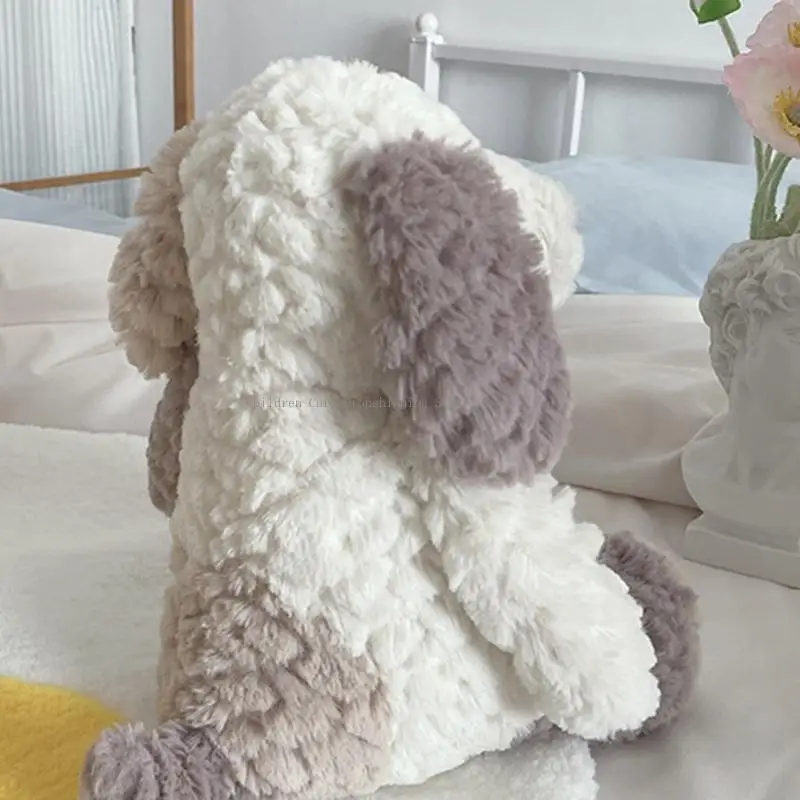 لعبة الكلب المحشوة بالقطيفة وسادة رمي جميلة للأطفال والكبار مريحة ومهدئة