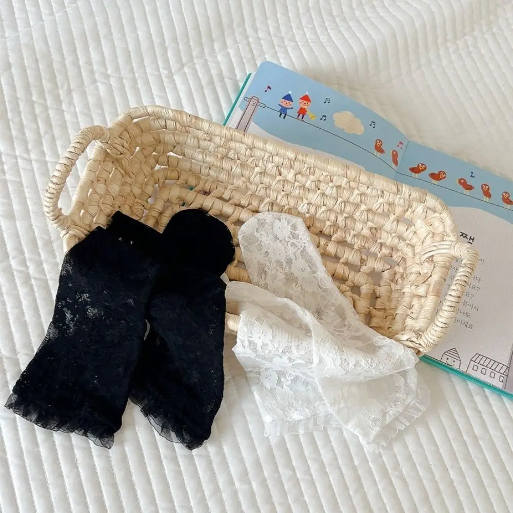 

New Fashion Lace Girls Socks Nylon Hollowed-out Hollow Out Socks White Black Mesh Stockings Summer