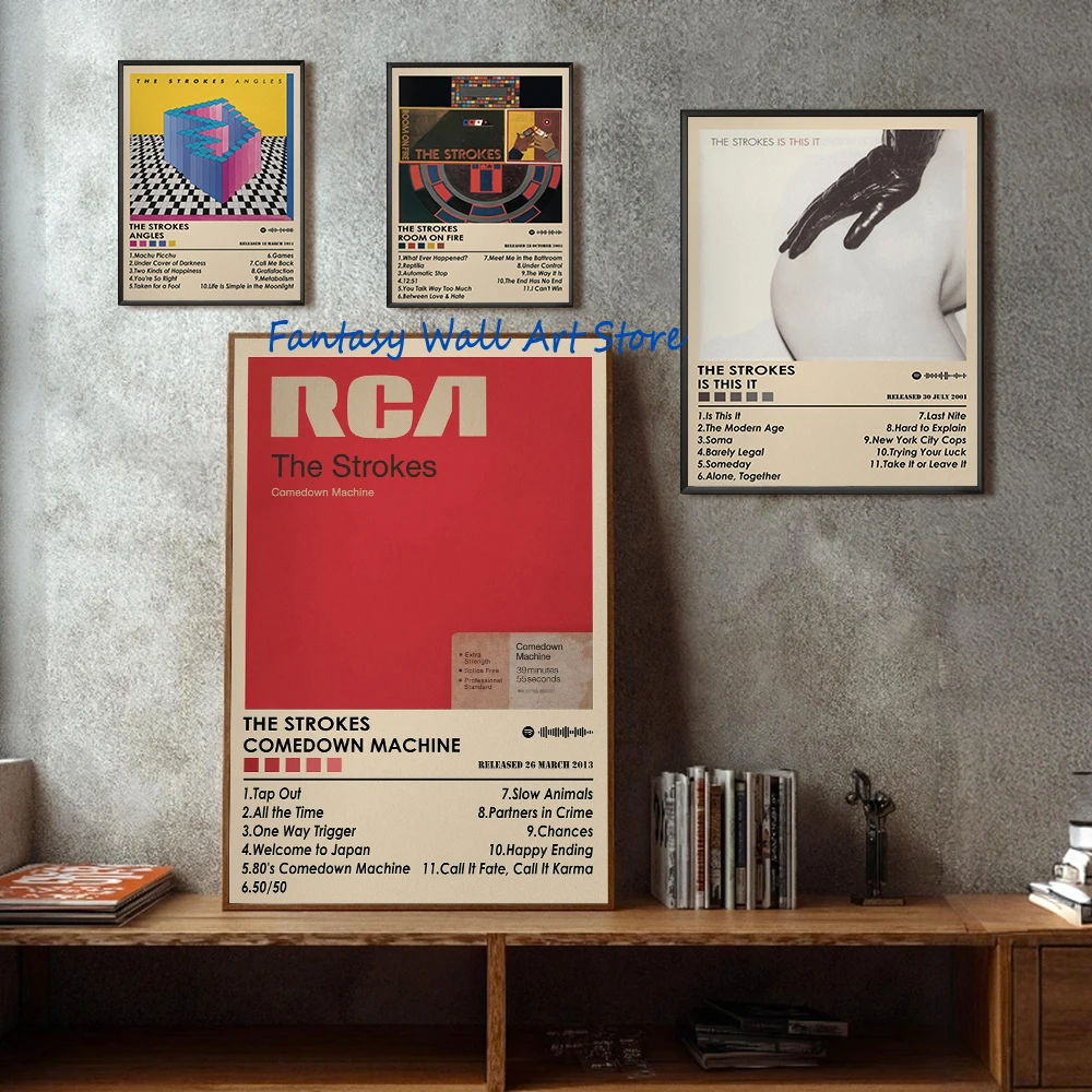The Strokes Angles Album Cover Art Music Decor Is This It Comedown Machine The Strokes Poster Canvas Painting Wall Picture Decor