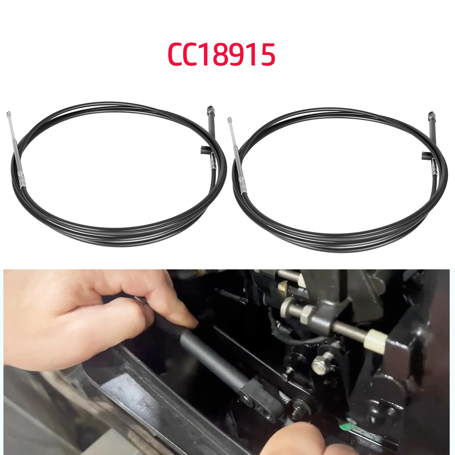 

2 Pcs/Set Outboard Engine Control Cables Fit Mercury Mariner Outboard Engine, GEN II Throttle and Shift Cables Replaces CC18915