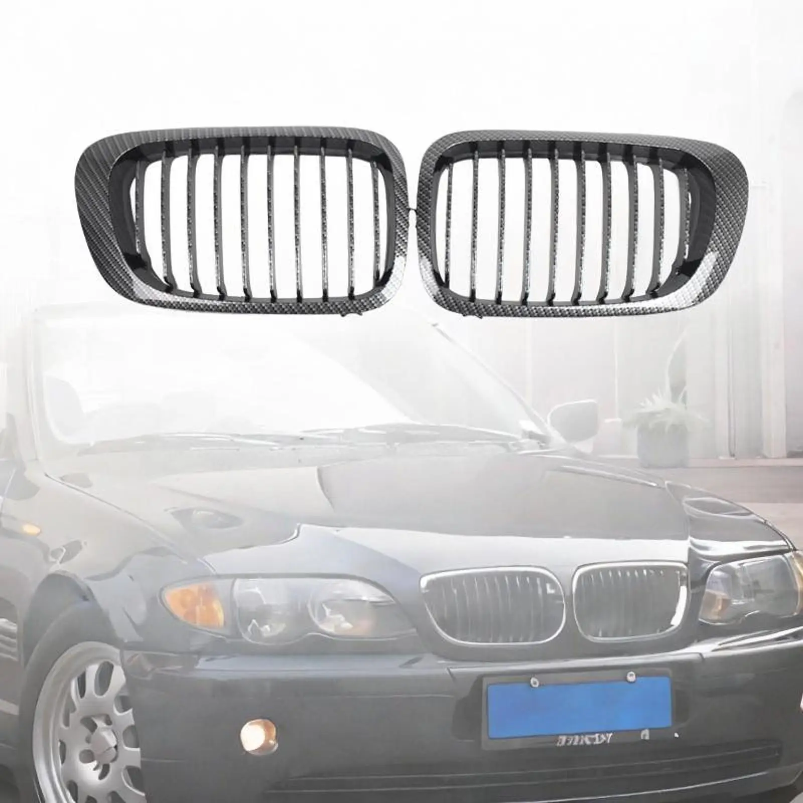 

2Pcs Front Kidney Grills 51138208685 for BMW E46 Automotive Accessories