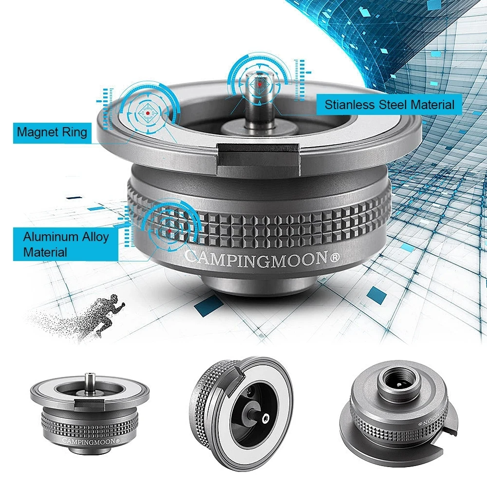 CAMPINGMOON Adaptador de butano 3 en 1, manguera de extensión, adaptador de horno dividido con conector de cabezal de succión gasagagnética para acampar