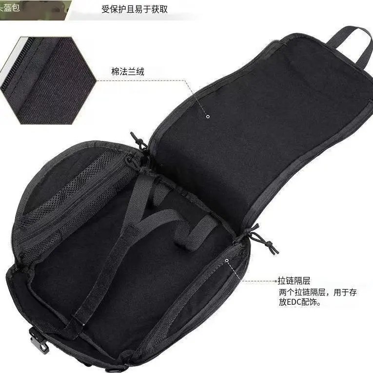 Tactical Helmet Bag Pack,Multi-Purpose Molle Storage Carrying Pouch for Sports Hunting Shooting Combat Fast MICH Wendy Helmet