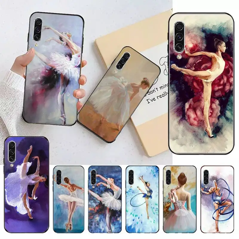 Love Gymnastics Oil Painting Phone Case For Samsung galaxy A S note 23 53 22 20 52 21 13 51 71 32 12 10 fe ultra plus