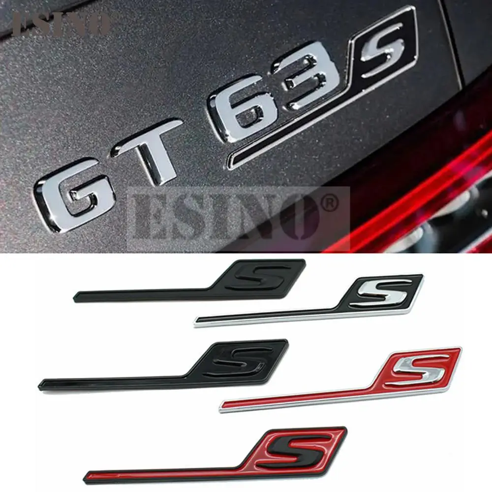 

Car Styling S 3D Metal Zinc Alloy Car Badge Body Fender Adhesive Emblem for Mercedes Benz AMG GTS GT43S GT63S A45S