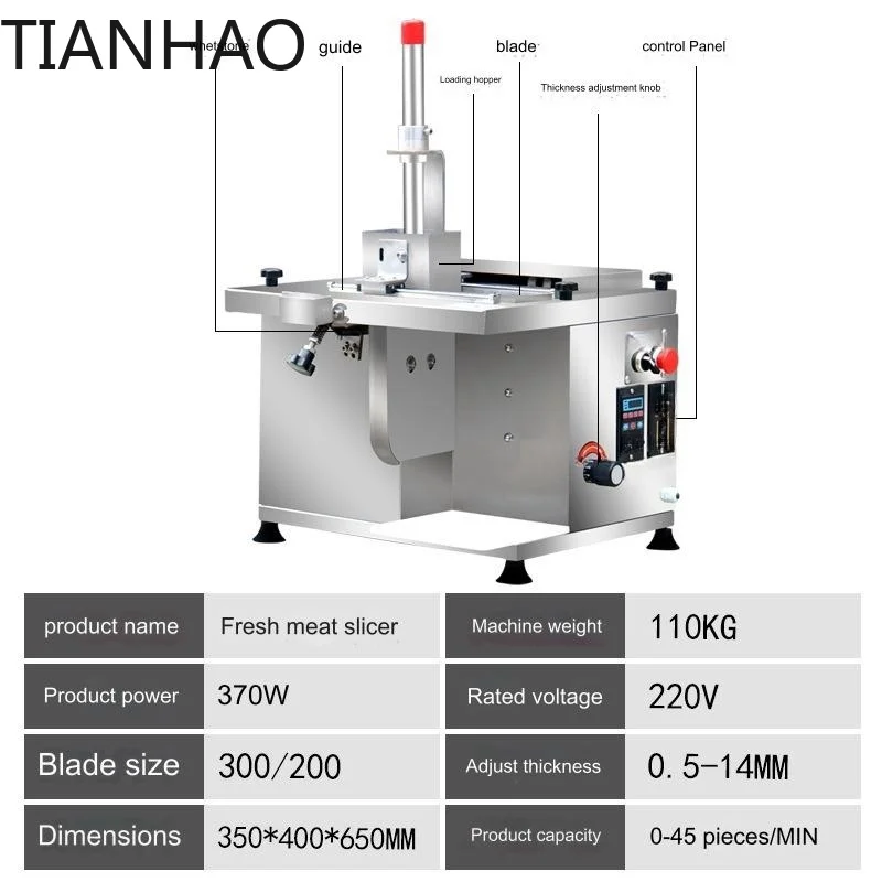 Multi-functional Electric Kebab Beef Meat Slicer Fresh Meat Slicing Machine For Bakery Food Processing