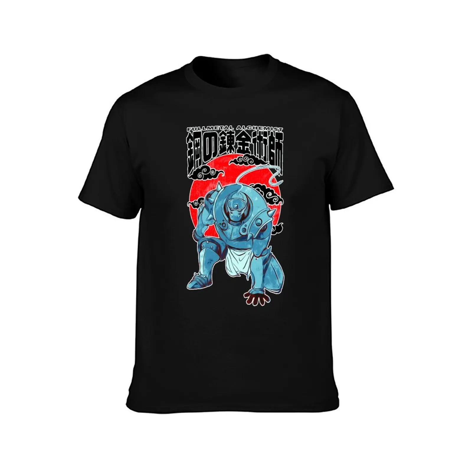 Alphonse Elric T-Shirt Summer Casual Cotton Tee Oversized Streetwear Tops Vintage Graphic Print Loose Fit Short Sleeve