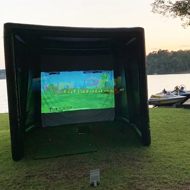 

Blow outdoor airtight projector shooting tent inflatable outdoor golf emulator housing