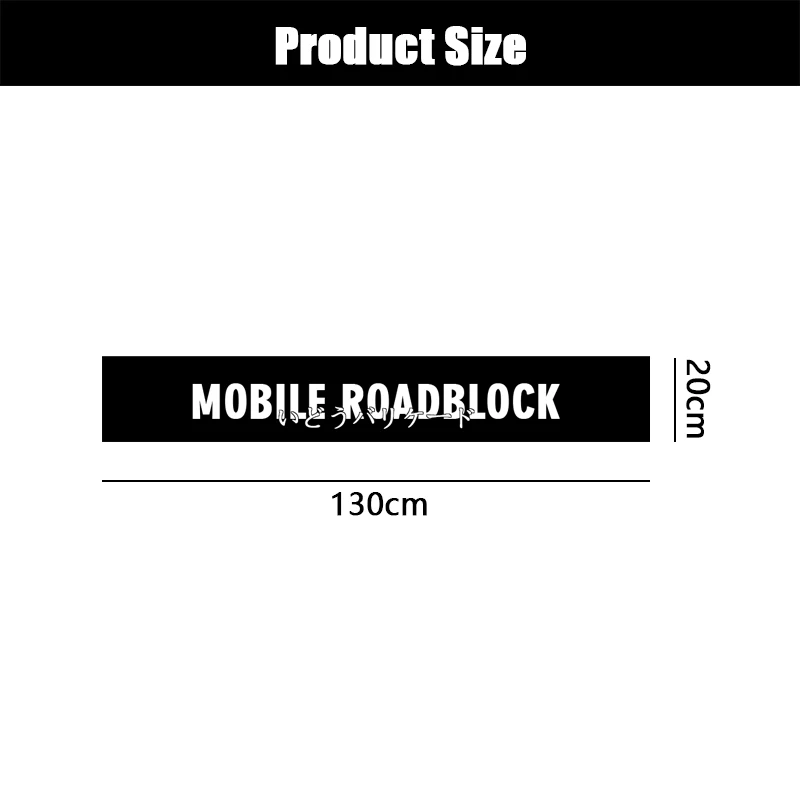 Mobile Roadblock For Car Sticker Individuation Decoration Windshield External Accessories Waterproof Pvc Vinyl Decals