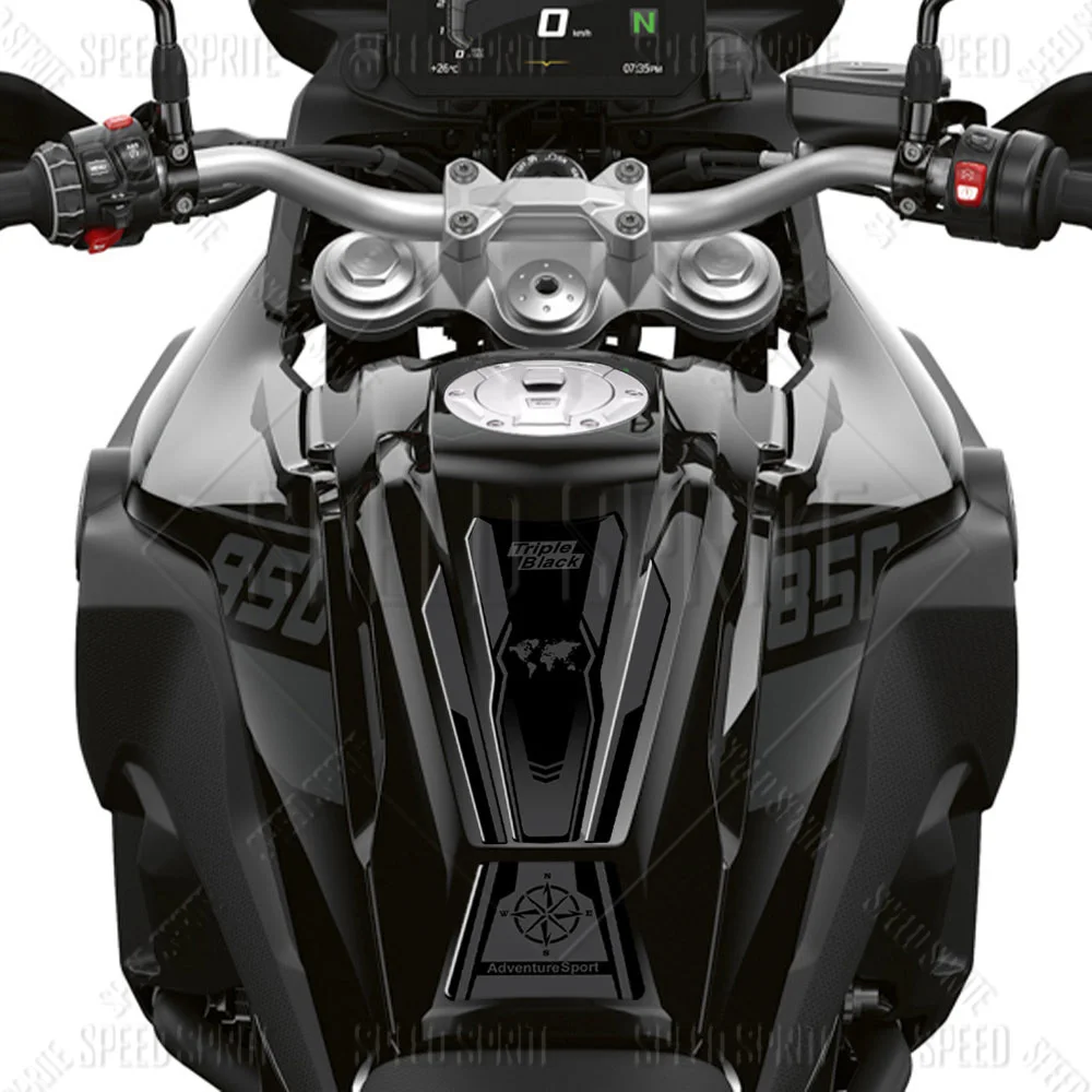 3D Motorcycle Tank Pad Sticker Protector Triple black 40 years Decal For F850GS F750GS F 850 750 GS 2020-2024