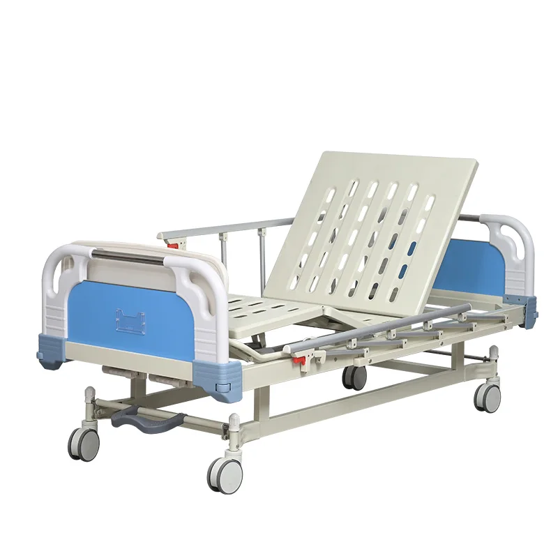 Manual Two-function Clinic Medica Bed  with fender wheels Head&foot board