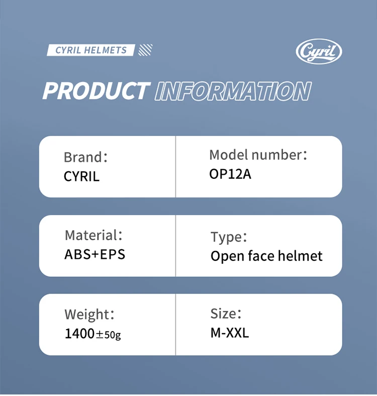 Modular Motorcycle Helmet Full Face Open Face Retro Helmets DOT ECE APPROVED CYRIL OP12A Capacete De Moto Masculino
