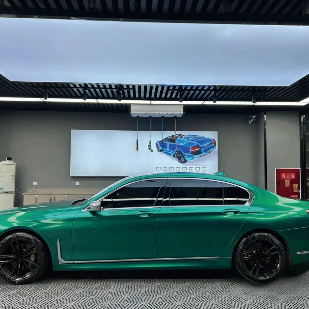 Car Wrapping Vinyl Film Metal Paint Emerald Car Sticker Color Change Film PET Bubble Free Decals PVC Sticker Car Accessories