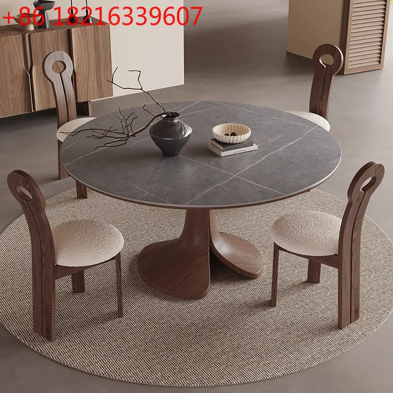 YAO medieval solid wood rectangular modern simple walnut full tray baseplate matte cave stone slate