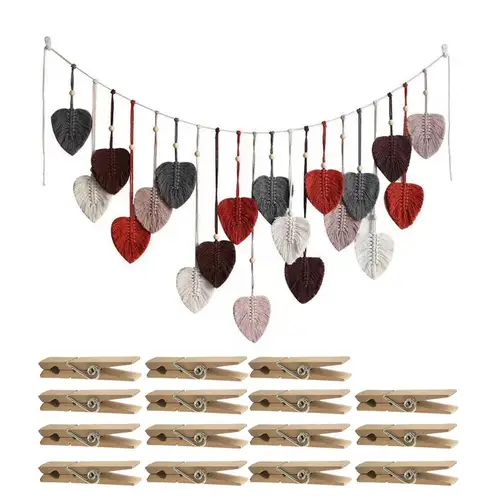 보호 스타일 벽걸이 보호 잎 태피스트리 마크라메 벽걸이 장식, 침실 방 잎 벽 아트 홈 장식