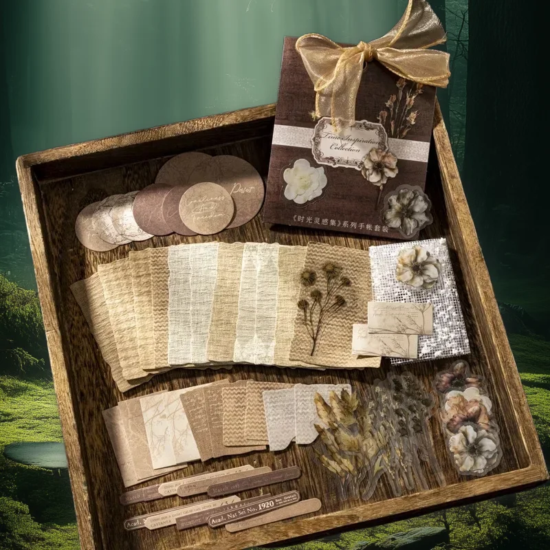 

1pack/2pack 60 Sheets Light Retro Base Supplies Timeless Inspiration Series for Craft Embellishment & Scrapbook Design