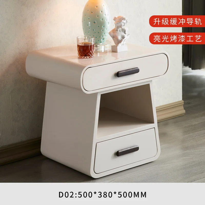 

Cream Style Designer Creative Fashion Bedside Table Minimalist Modern Bedroom Small Apartment Cabinet