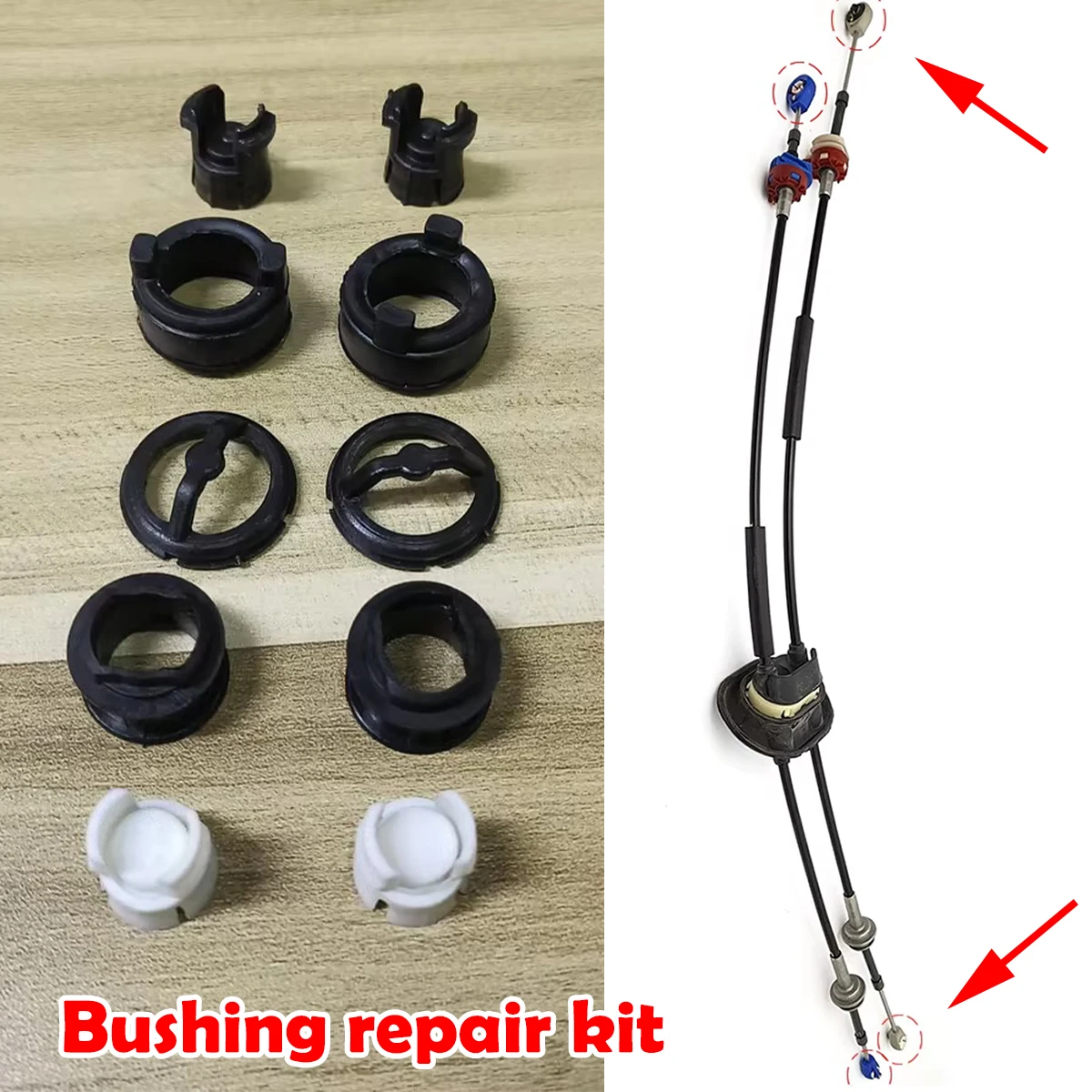 

1kit Manual Gear Shift Cable Linkage Pivoted Bushing Shifter Lever Selector End Rod Joint For Nissan Qashqai J10 Citroen C3 C2