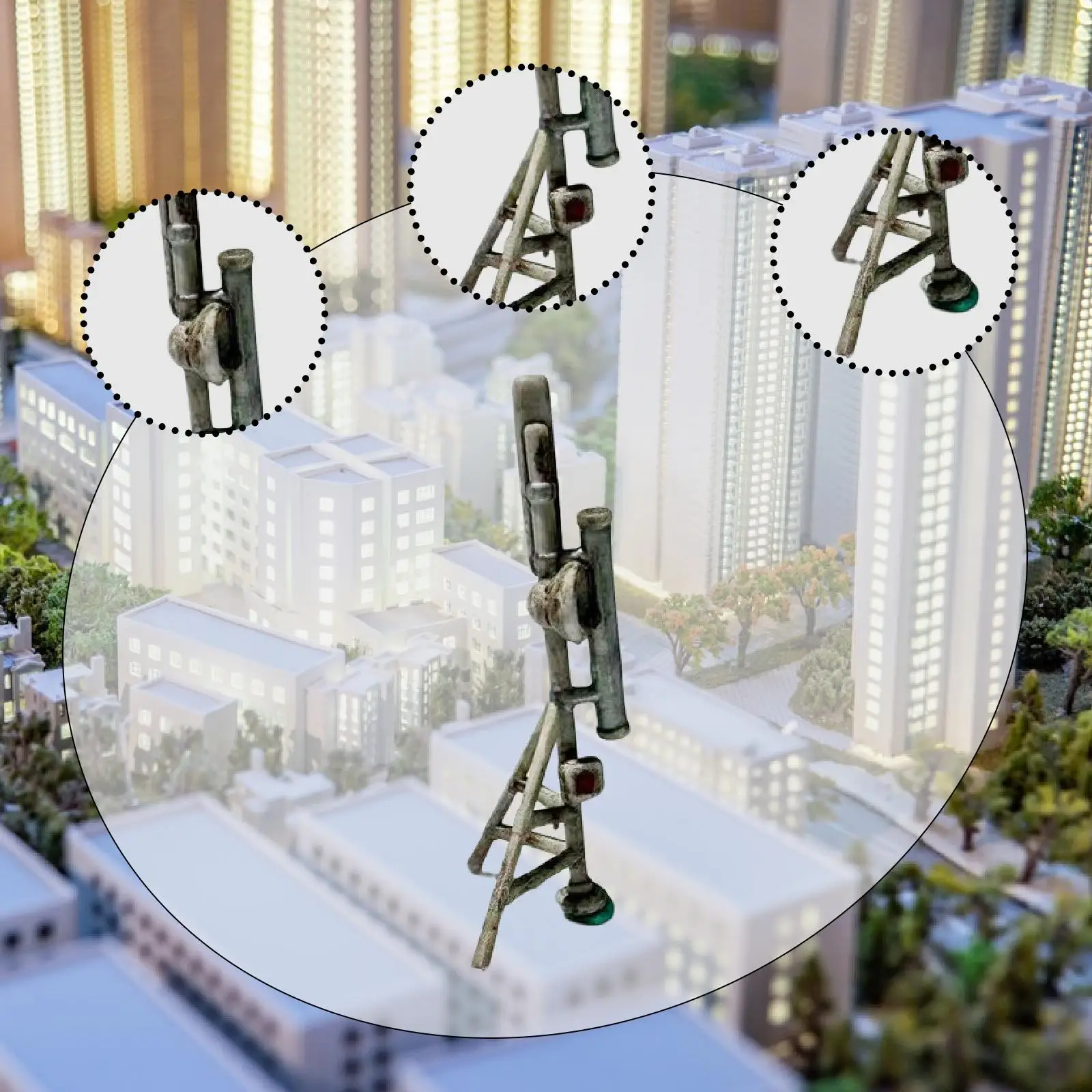 

Mini Antenna Model Resin Accessory Miniature Ornament for 1 64 City Model Scene Dollhouse Decor Props