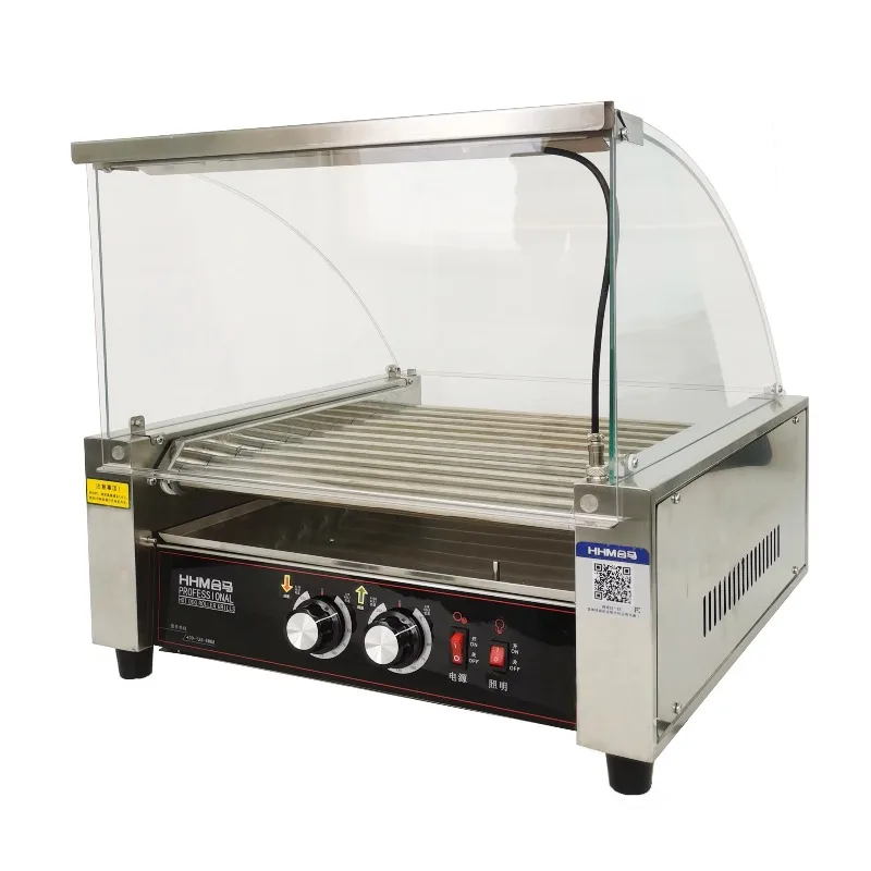 Simple Rotisserie Hot Dog 11 Roller Automatic Sausage Grill Machine