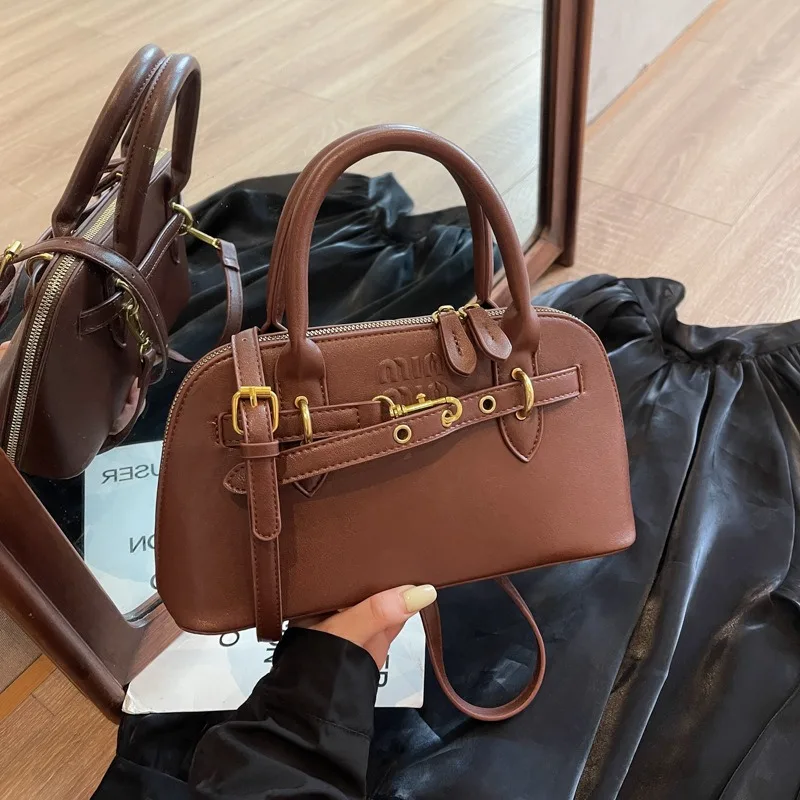 

Retro Shoulder Bag Women Fashion Shell Handbag Women Vintage Crossbody Bag Elegant Design PU Leather Shoulder Bags Clutch Female