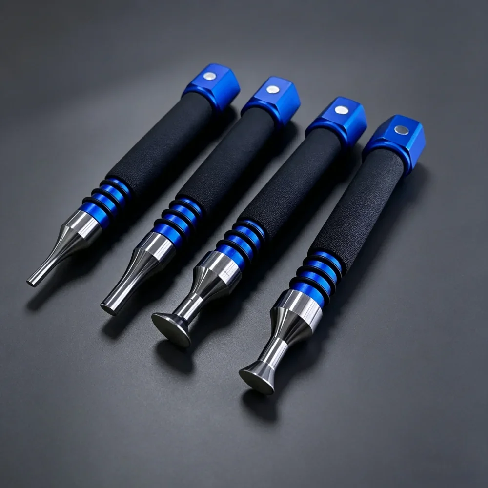 pdr車体凹み修理用磁気タッピングペンセット-–-3mm-5mm-9mm-12mm-4サイズ-プロ仕様-無塗装-自動車凹み修正ツールキット
