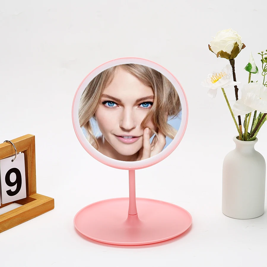 Makeup Mirror With Light White LED Daylight Vanity Mirror Detachable/Storage Base 3 Modes Mirror With Light Gift USB Cable