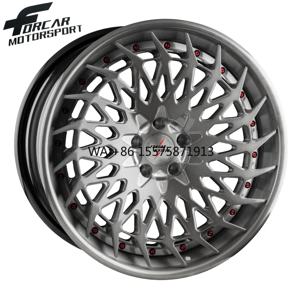 

Двухсоставные высококачественные кованые диски Forcar, изготовленные на заказ, 16, 17, 18, 19, 20, 21, 22, 23, 24 дюйма